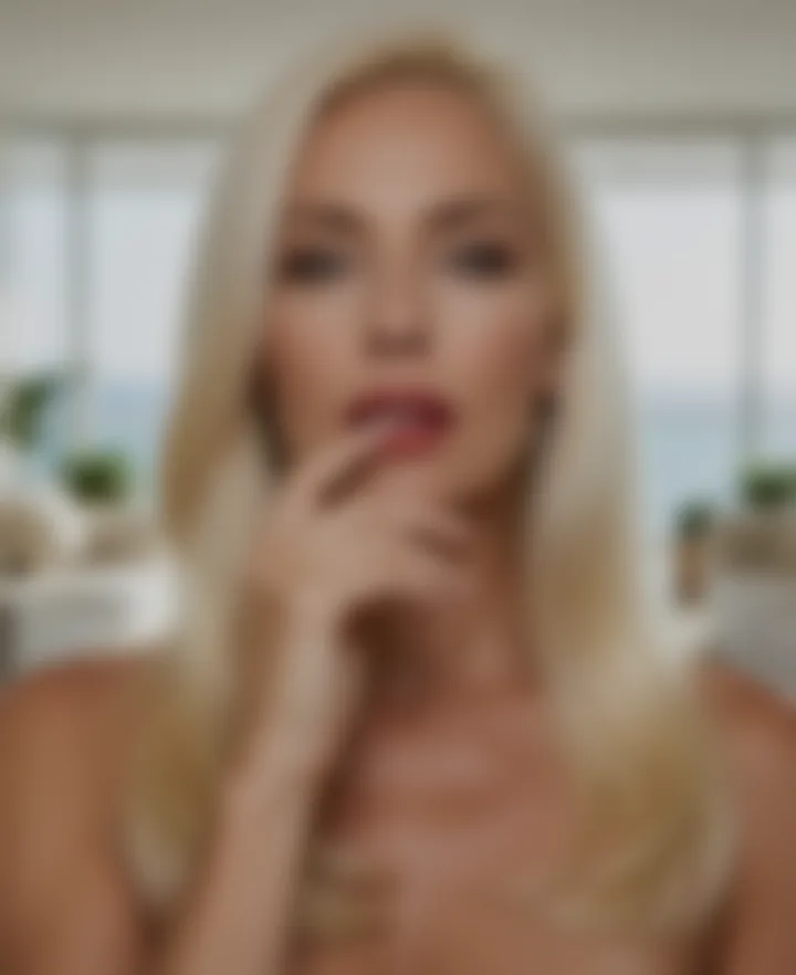 Alessandra, uma foto privada, borrada até ser desbloqueada